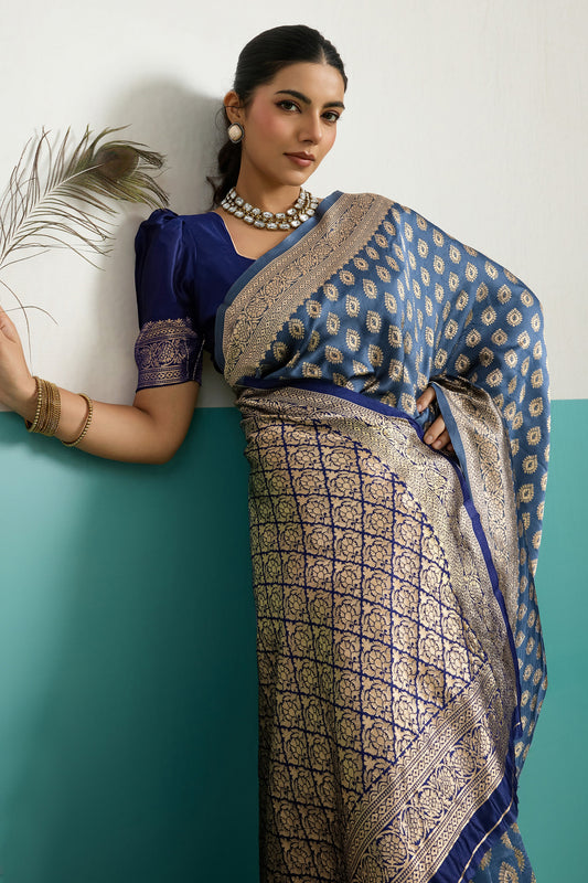 Grey Woven Silk Saree-SAR12511_2_SareeButa.com