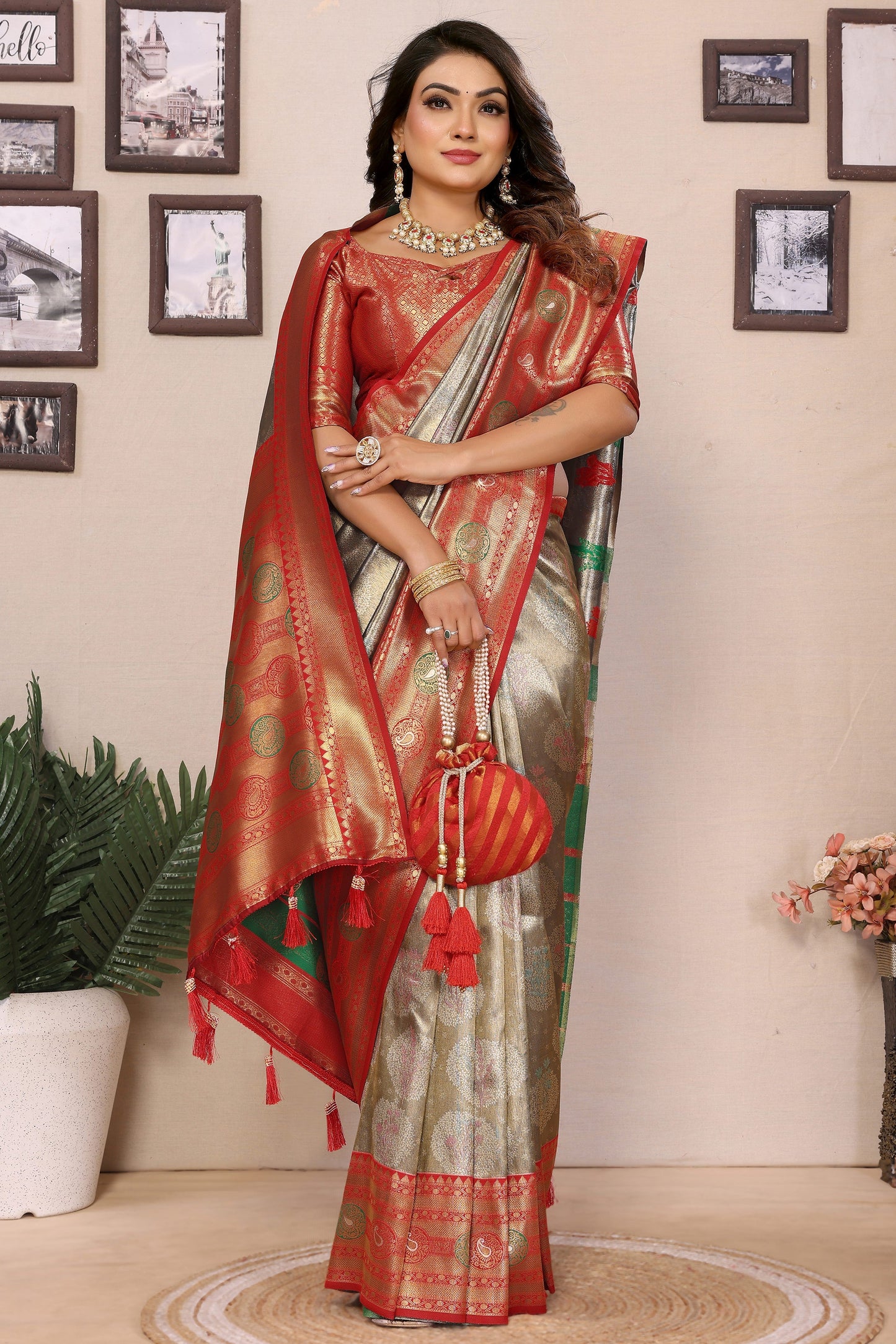Grey Woven Tissue Silk Paithani Saree-ZB134828_4_SareeButa.com