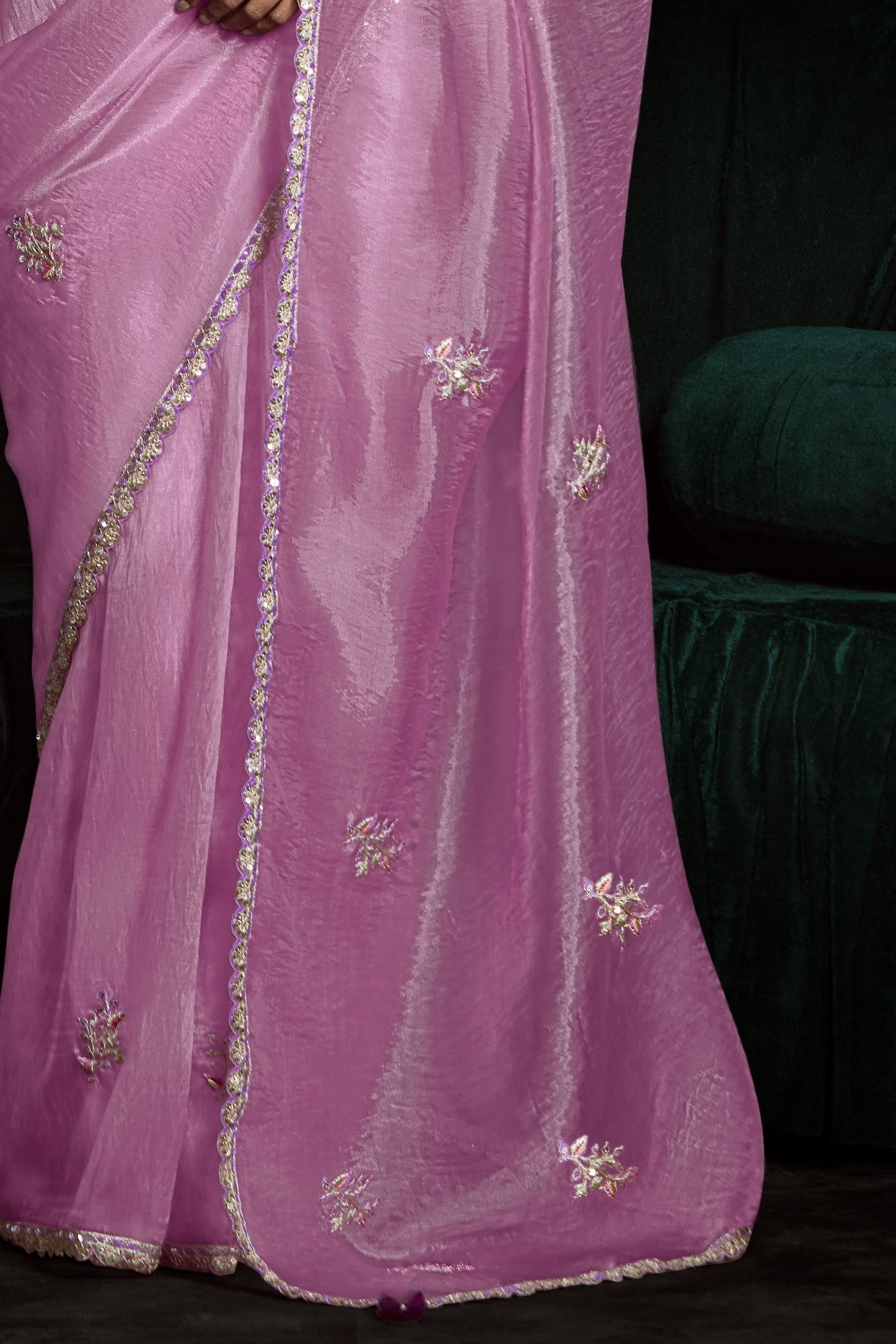 Lavender Embroidered Organza Saree-ZB134072_4_SareeButa.com