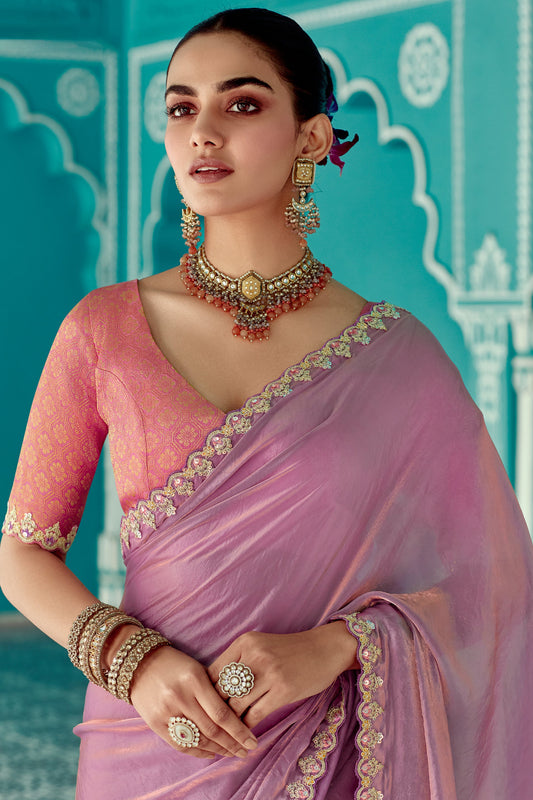 Lavender Embroidered Tissue Saree-ZB134084_2_SareeButa.com
