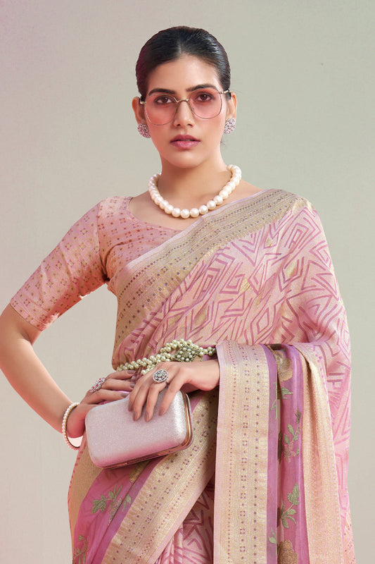 Pink Georgette Brasso Saree-ZB134170_2_SareeButa.com