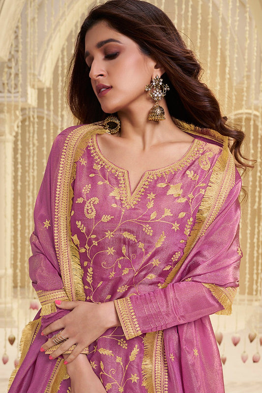 Lavender Readymade Tissue Sharara Suit-SS295_2_SareeButa.com
