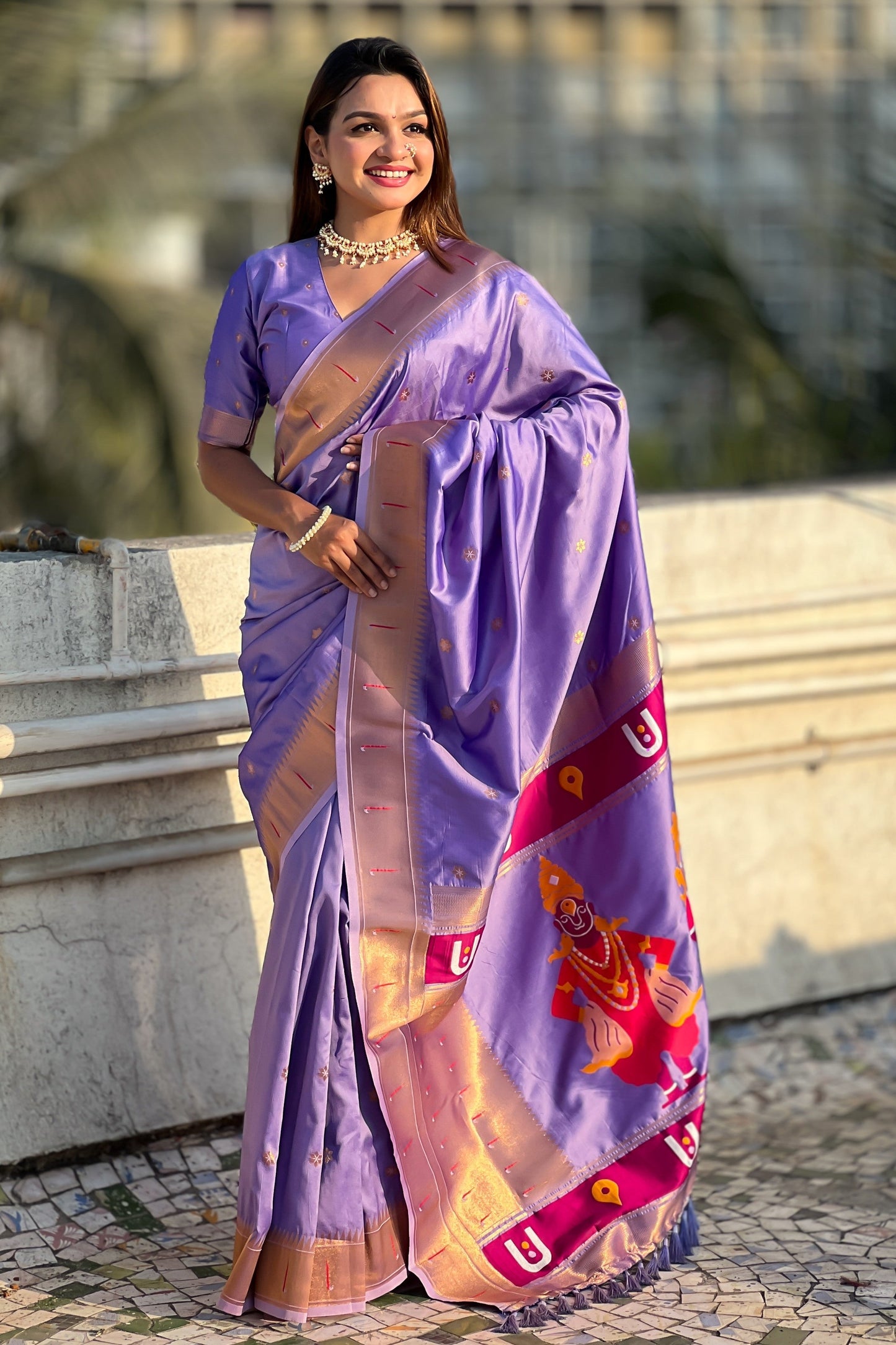 Lavender Woven Paithani Saree-ZB134807_4_SareeButa.com