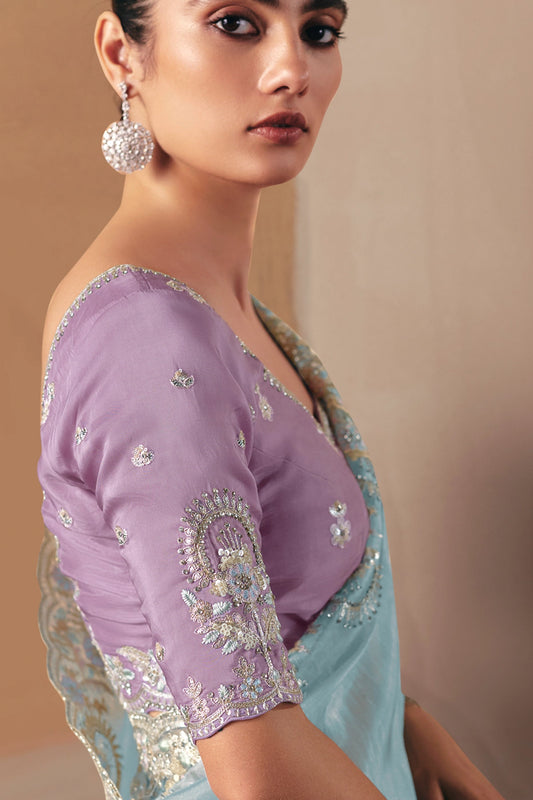 Light Blue Embroidered Organza Saree-SAR10554_2_SareeButa.com