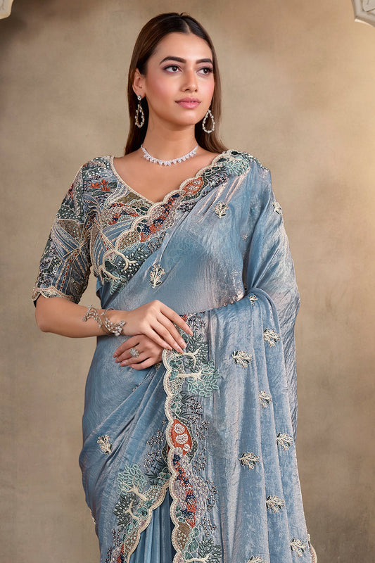 Light Grey Embroidered Satin Silk Saree-SAR10882_2_SareeButa.com