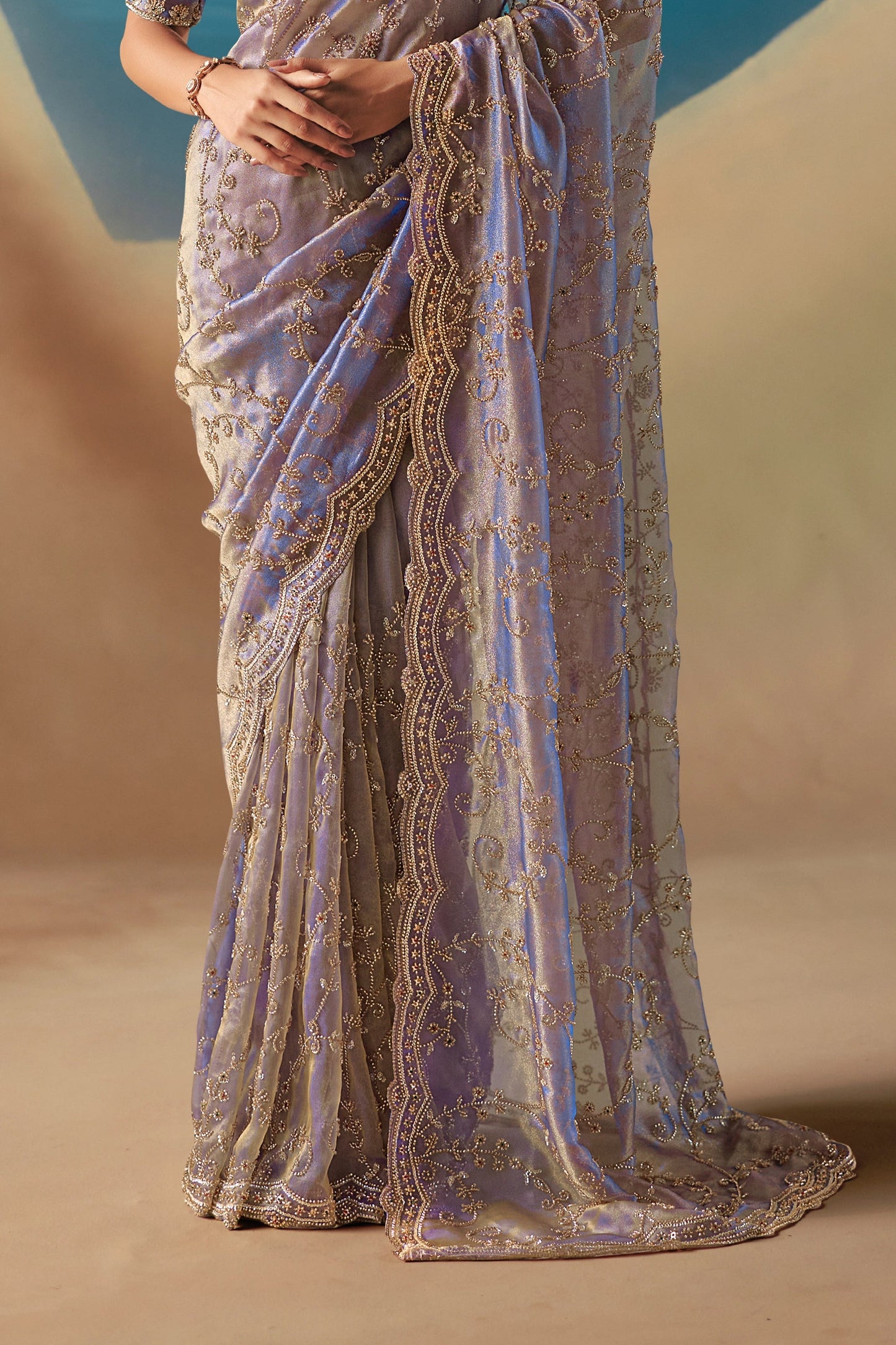 Lilac Embroidered Satin Organza Saree-SAR11044_5_SareeButa.com