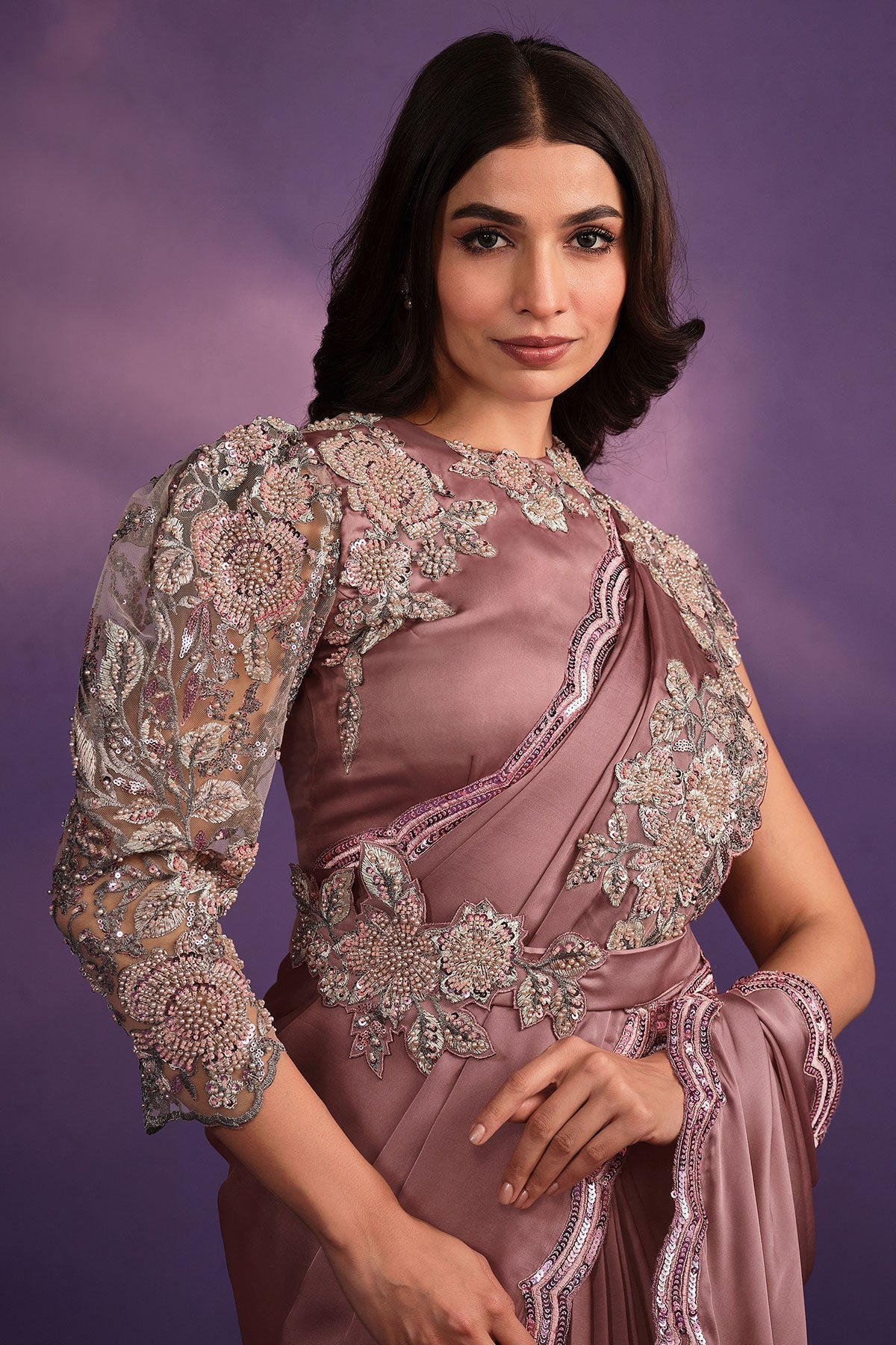mauve-satin-crepe-silk-readymade-saree-zb130236_2_SareeButa.com