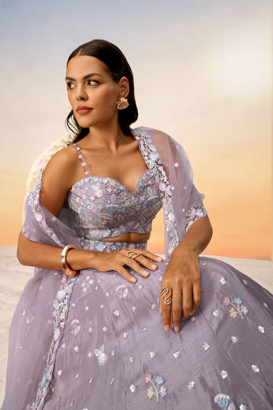 Mauve Semi-Stitched Heavy Work Chiffon Lehenga-LC249_2_SareeButa.com