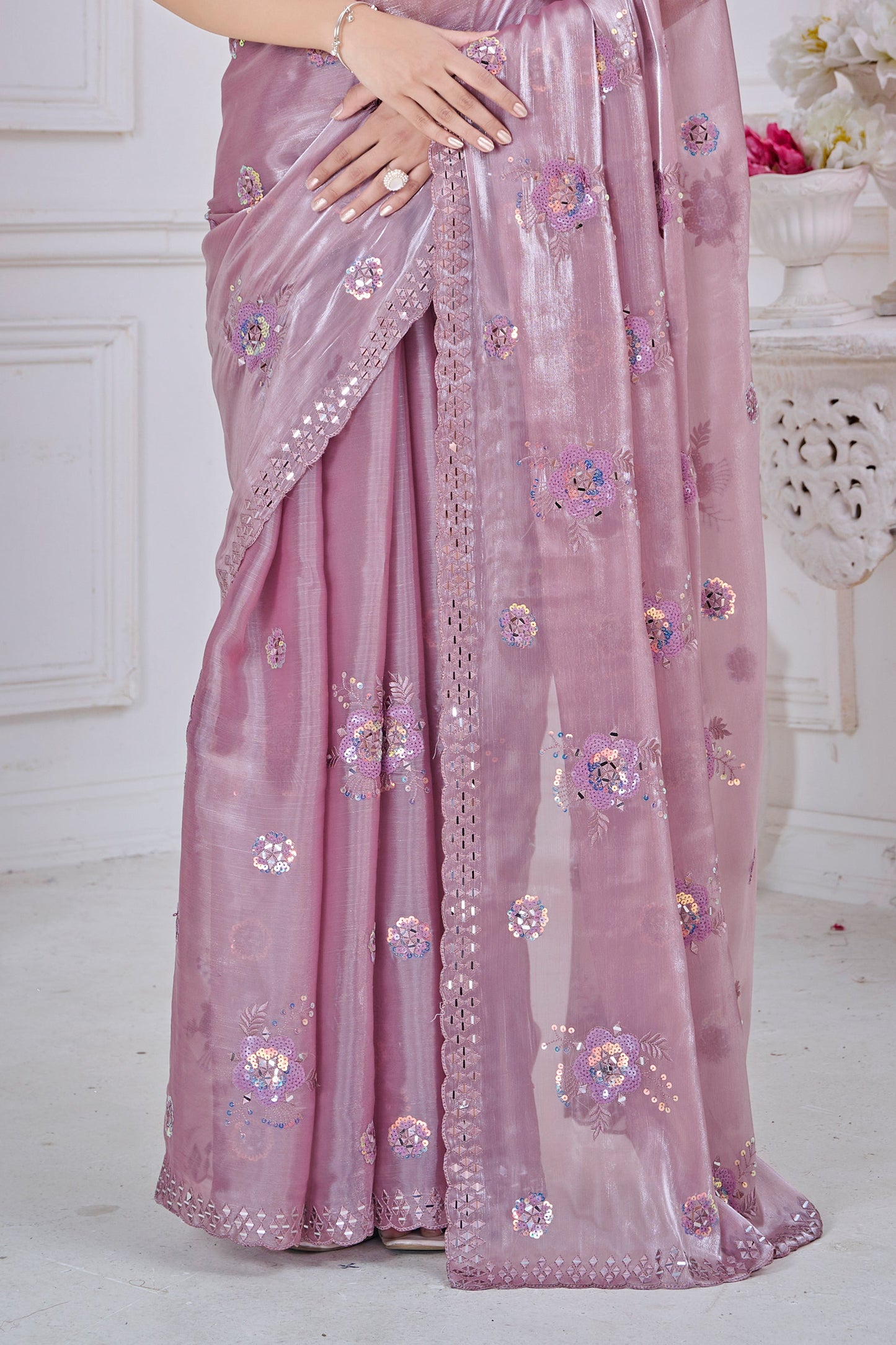 Mauve Pink Embroidered Organza Saree-SAR10755_5_SareeButa.com