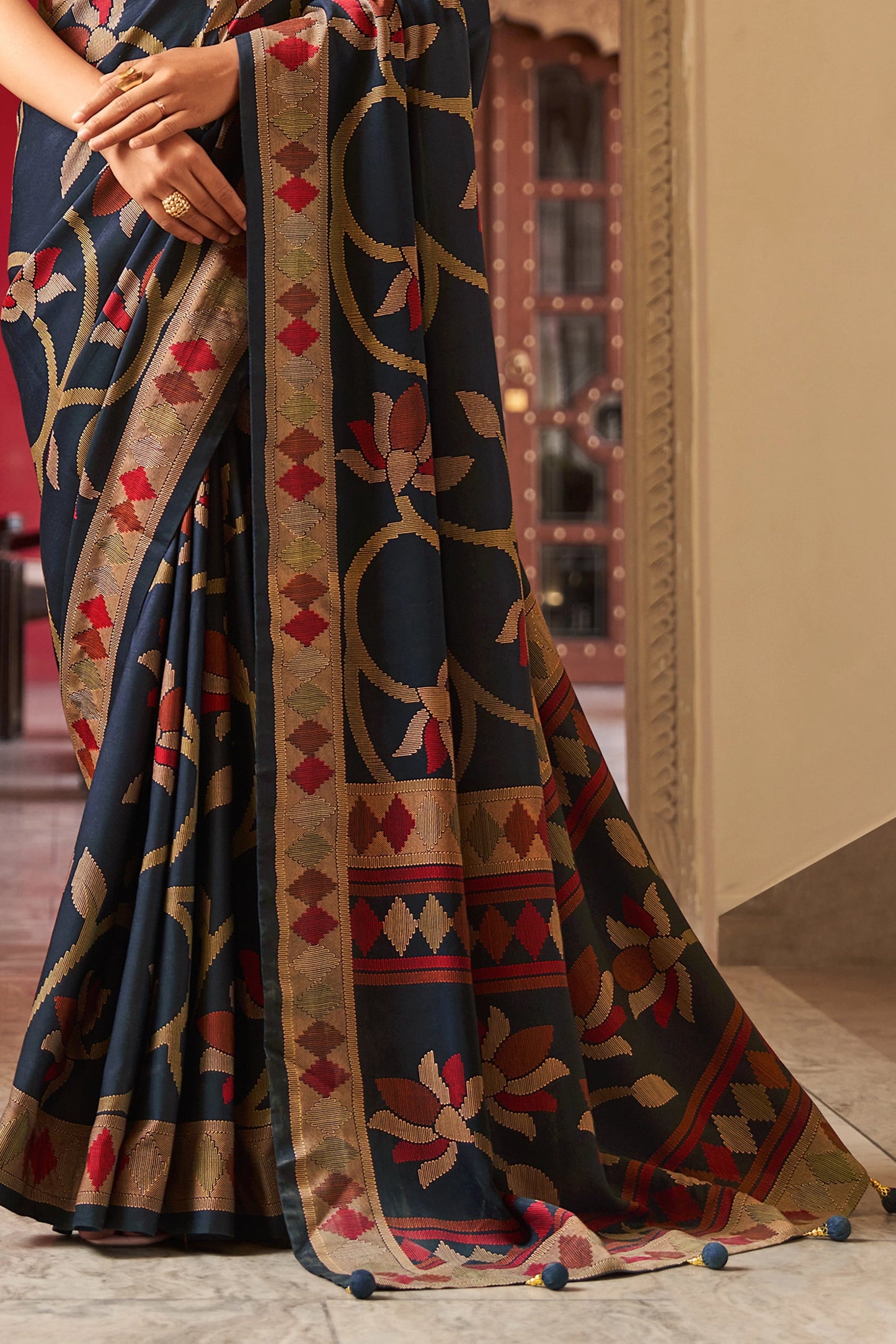 Midnight Blue Silk Saree-SAR11326_4_SareeButa.com