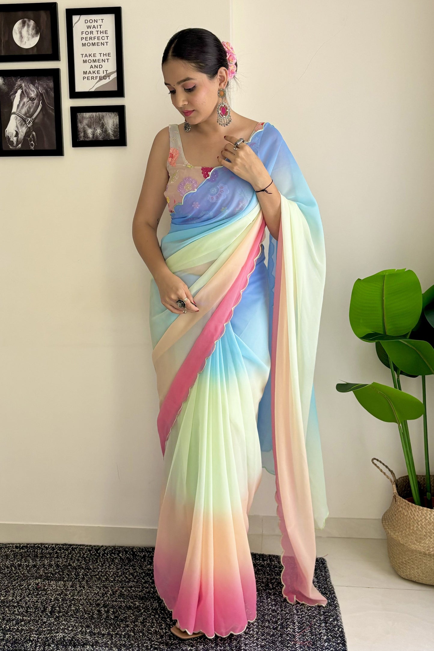 multicolor-plain-georgette-saree-zb132633_4_SareeButa.com