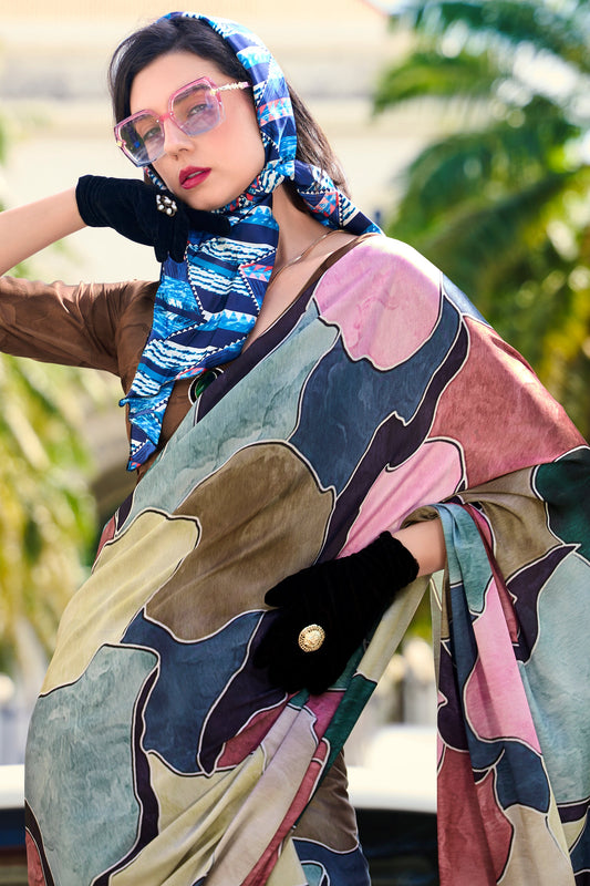 Multicolor Printed Satin Crepe Saree-ZB133757_2_SareeButa.com