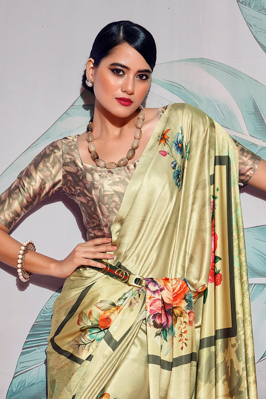 Multicolor Printed Satin Saree-ZB134387_2_SareeButa.com