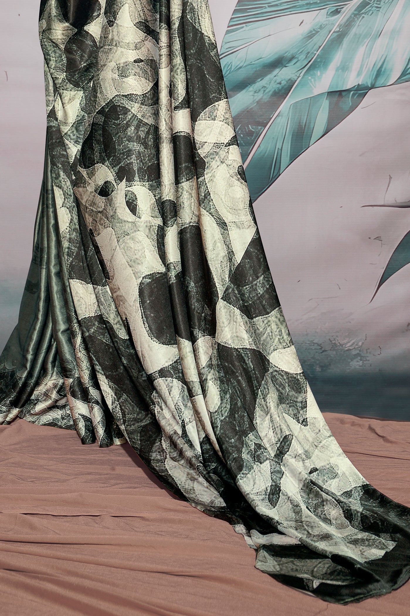 Multicolor Printed Satin Saree-ZB134389_4_SareeButa.com