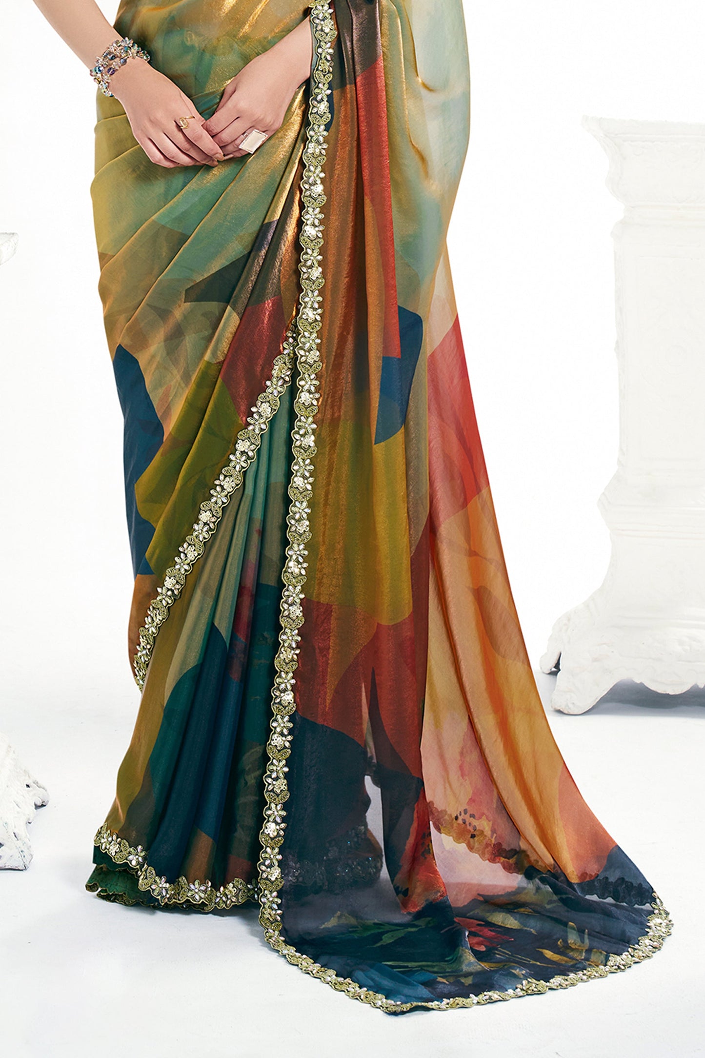 Multicolour Digital Printed Satin Silk Saree-SAR10258_5_SareeButa.com