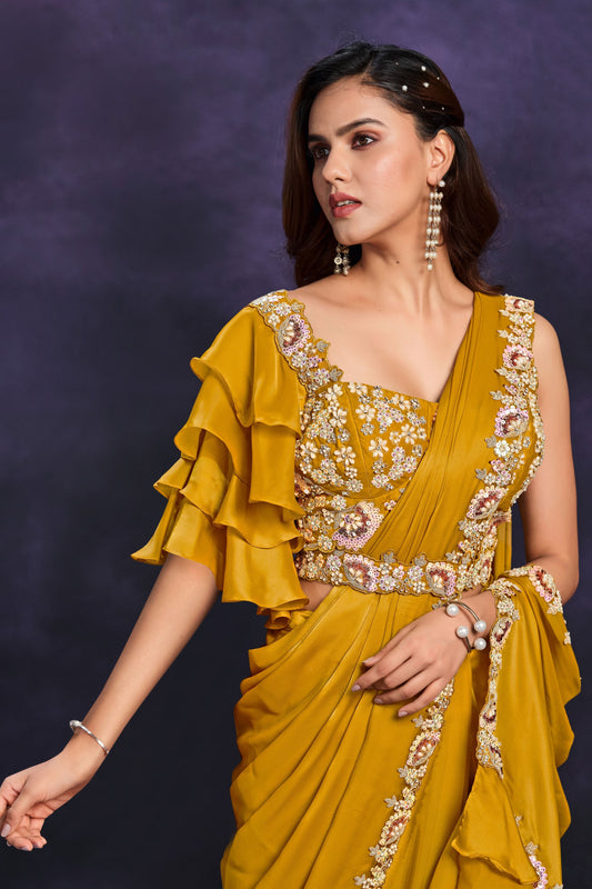 mustard-crepe-satin-silk-readymade-saree-zb131311_2_SareeButa.com