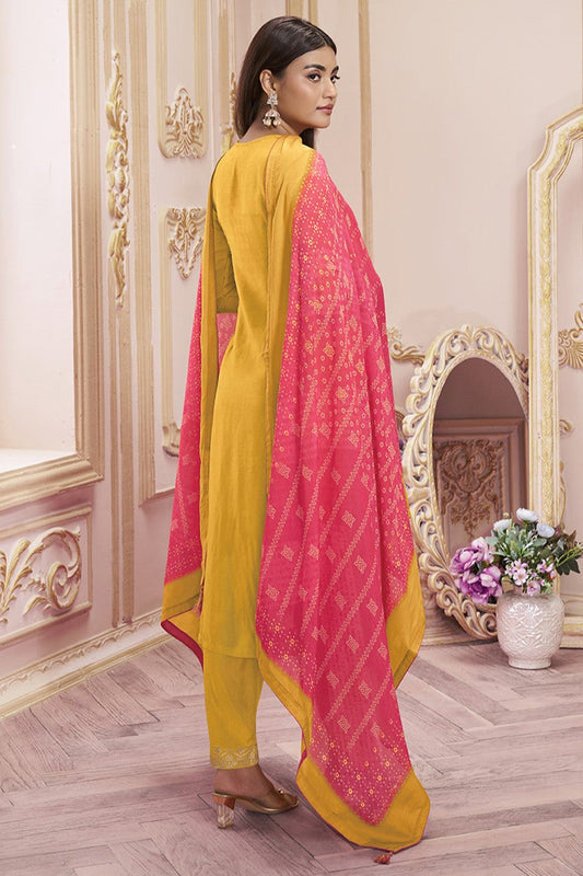 Mustard Dola Silk Readymade Salwar Suit-SS135_2_SareeButa.com