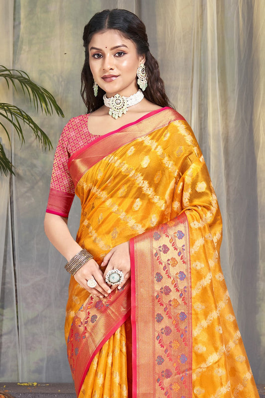 Mustard Yellow Silk Saree-ZB132945_2_SareeButa.com