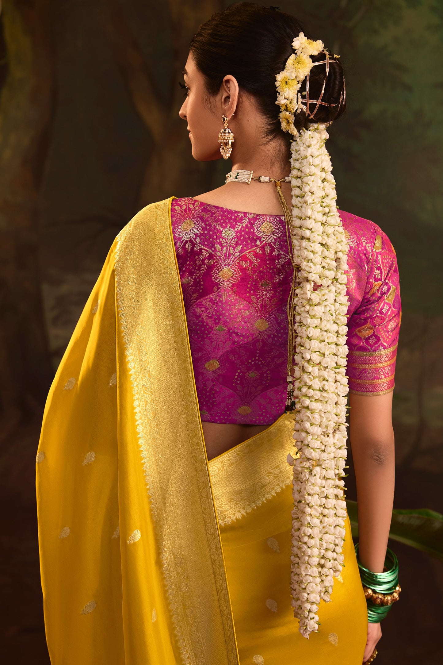 Mustard Yellow Woven Crepe Silk Saree-ZB133578_4_SareeButa.com