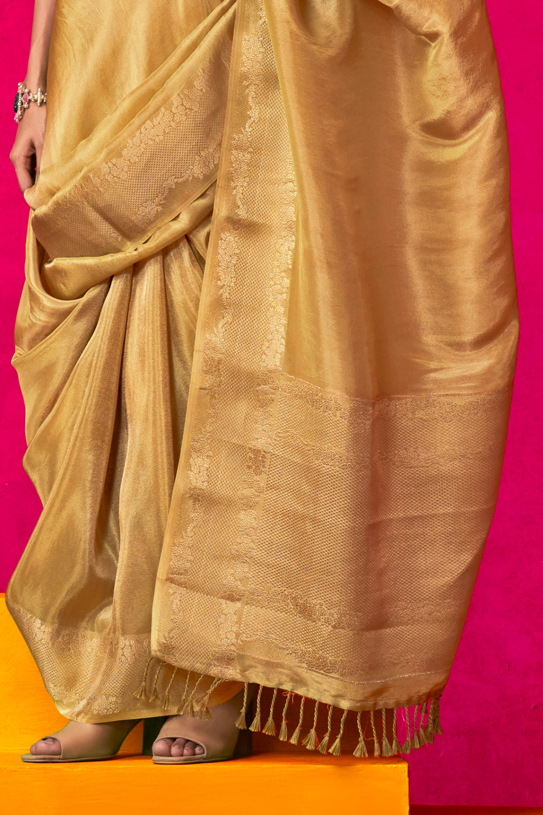 Mustard Zari Weaving Tissue Saree-ZB134099_4_SareeButa.com