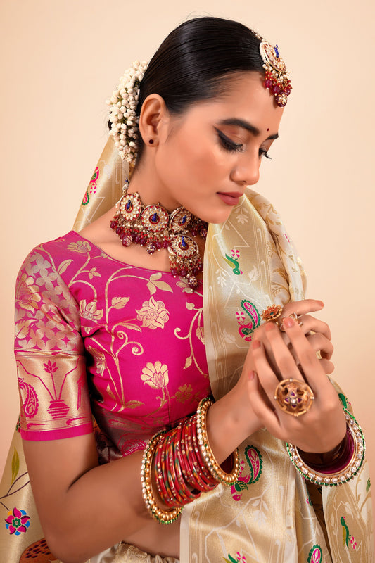 Off White Paithani Silk Saree-ZB133955_2_SareeButa.com