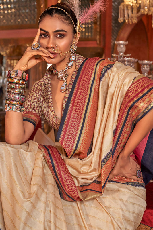 Off White Silk Saree-ZB133164_2_SareeButa.com