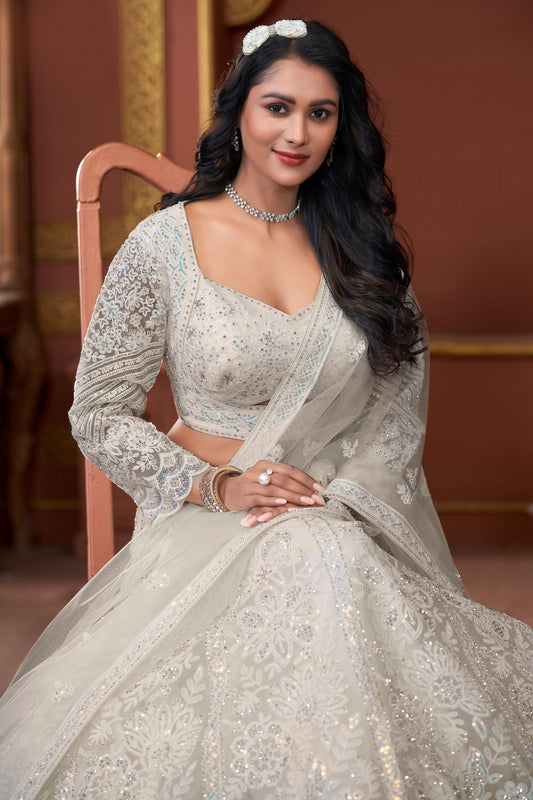 Off white Readymade Heavy Work Net Lehenga-LC113_2_SareeButa.com