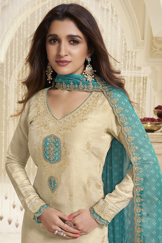 Off White Readymade Tissue Suit-SS300_2_SareeButa.com