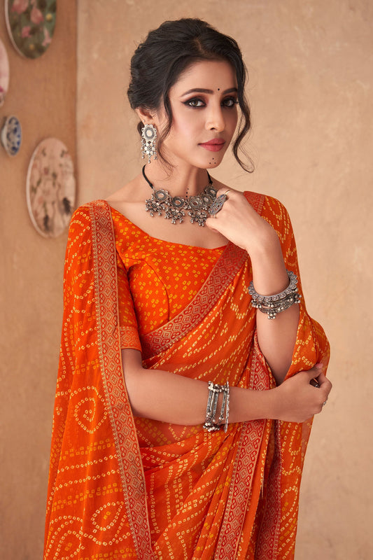 orange-chiffon-printed-bandhani-saree-zb131322_2_SareeButa.com
