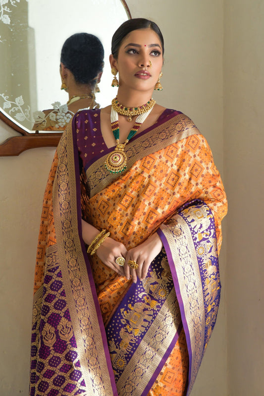 orange-bandhani-silk-saree-zb130503_2_SareeButa.com