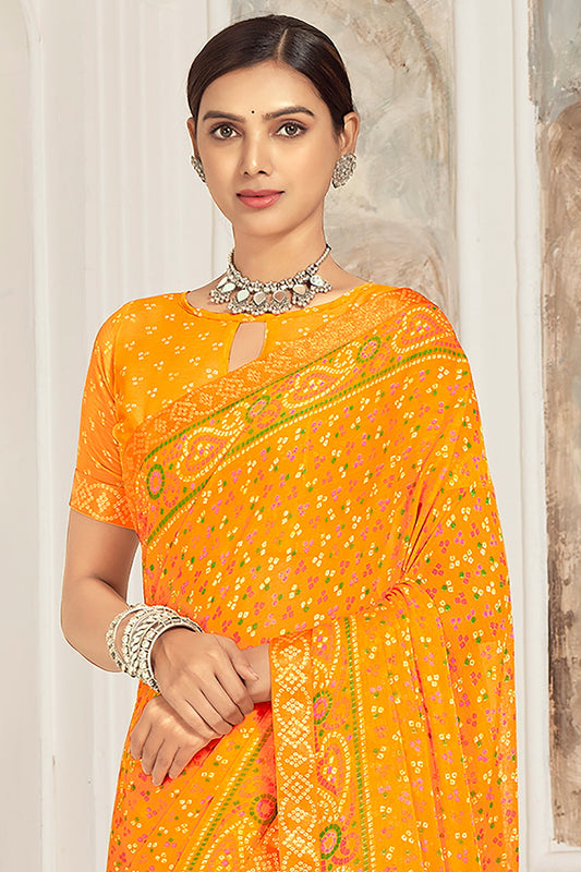 orange-printed-chiffon-saree-zb132710_2_SareeButa.com