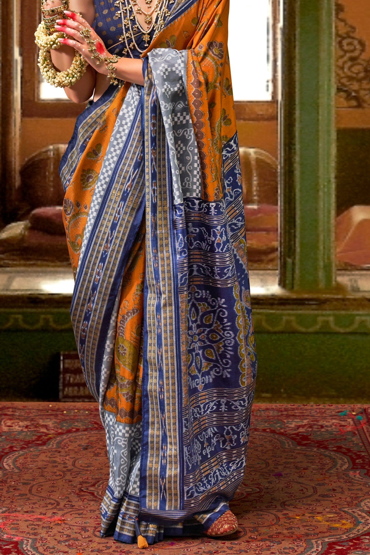 orange-printed-silk-saree-zb132064_4_SareeButa.com