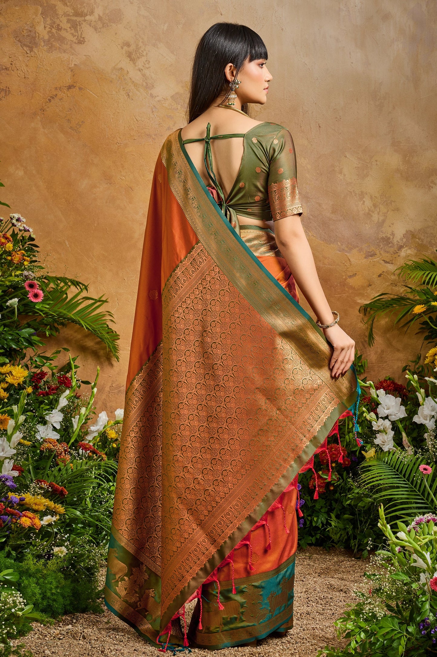 Orange Woven Silk Saree-SAR11212_5_SareeButa.com
