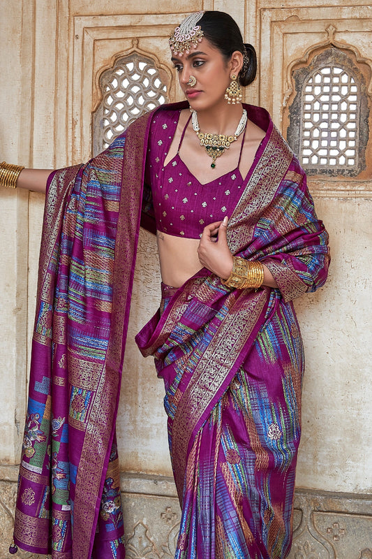 Orchid Purple Printed Patola Silk Saree-SAR11307_2_SareeButa.com