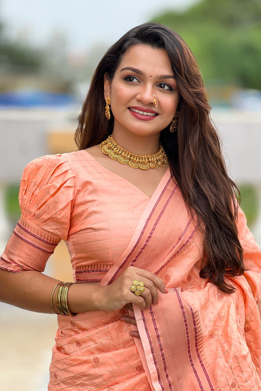 Peach Paithani Saree-ZB133111_2_SareeButa.com