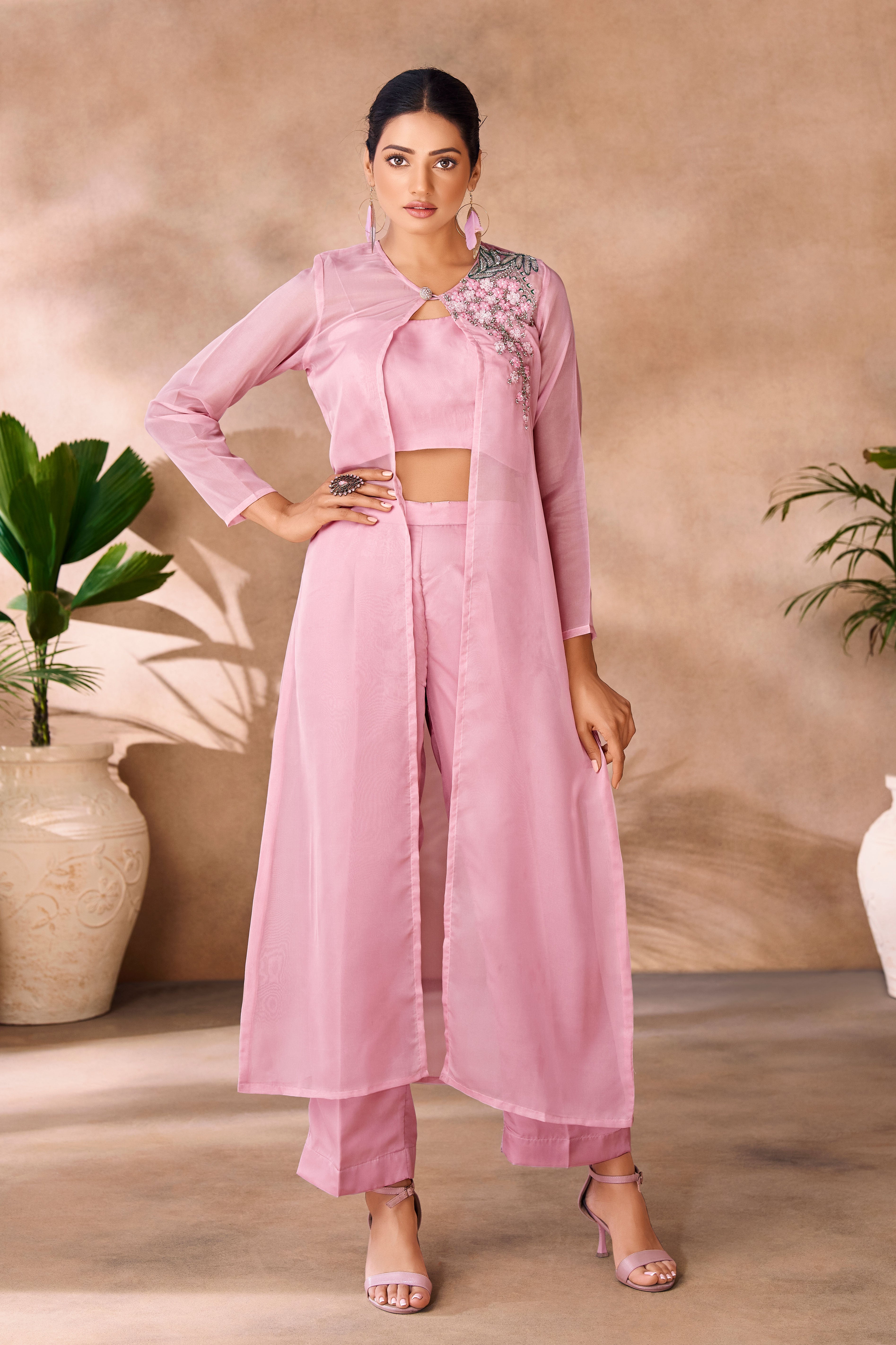 Mudita Organza Lilac Co-ord Set