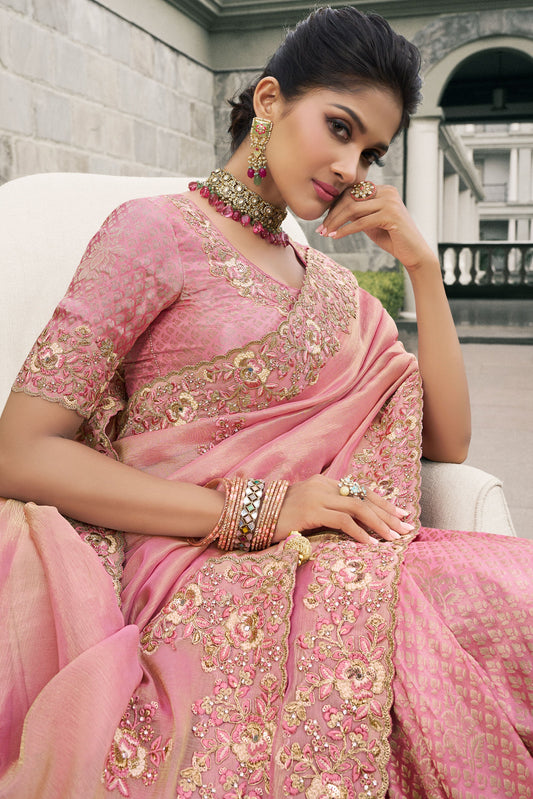 Pink Heavy Work Pure Tissue Silk Saree-ZB133304_2_SareeButa.com
