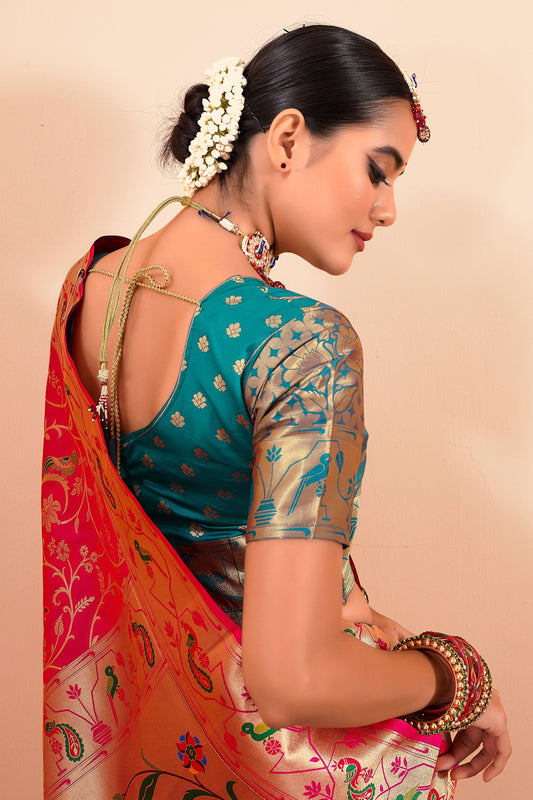 Pink Paithani Silk Saree-ZB133976_2_SareeButa.com