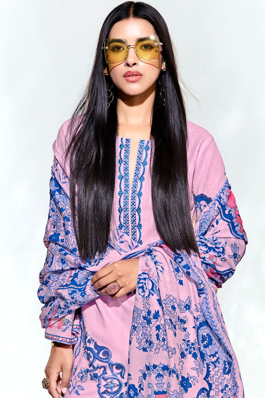 Pink Printed Linen Suit-SS275_2_SareeButa.com