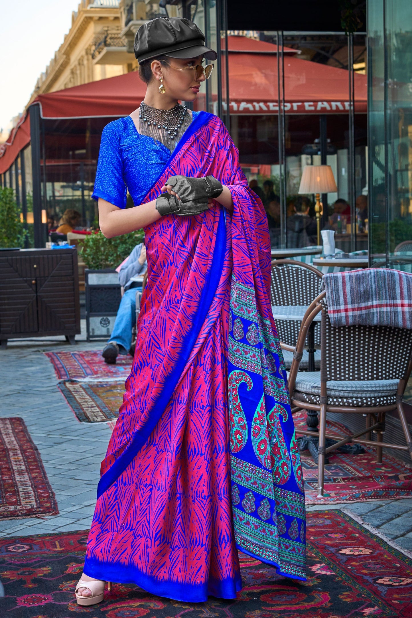 pink-printed-satin-crepe-saree-zb131051_1_SareeButa.com