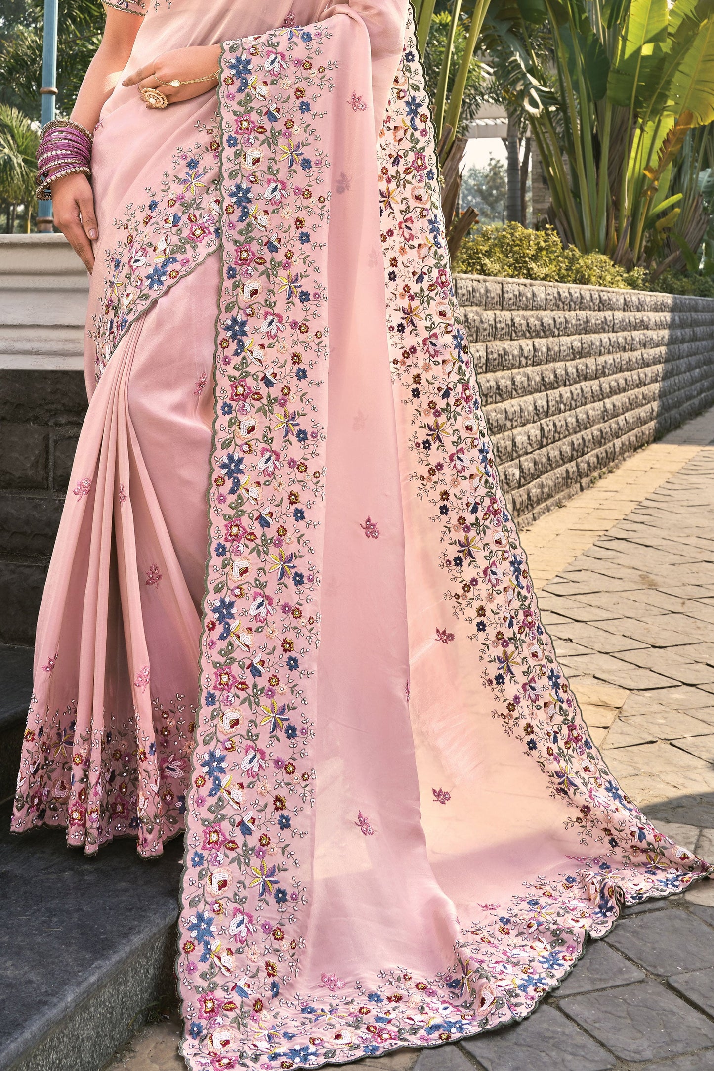 Pink Pure Banarasi Zari Heavy Work Saree-ZB134232_4_SareeButa.com