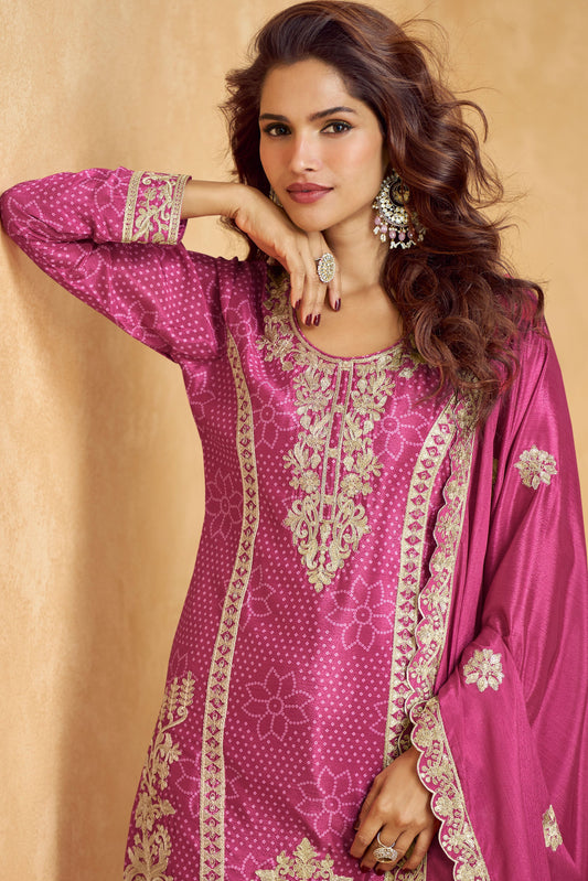 Pink Readymade Embroidered Chinon Silk Suit-SS245_2_SareeButa.com