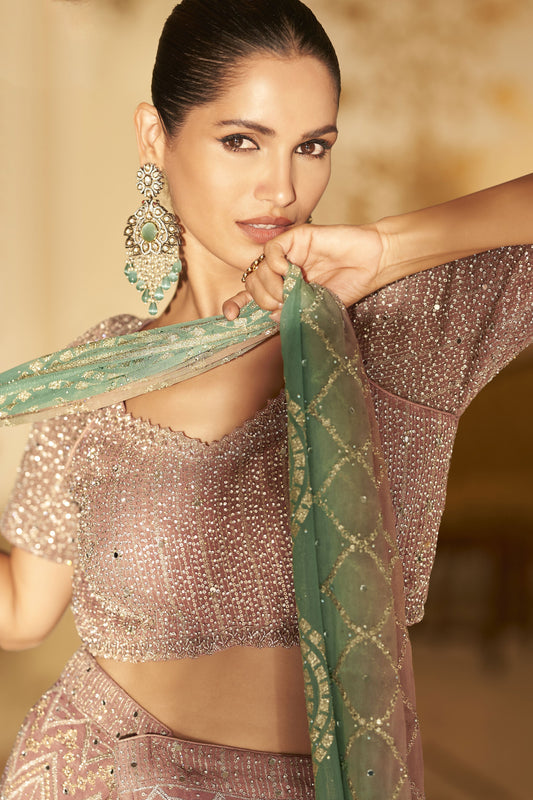 Pink Readymade Georgette Palazzo Set with Dupatta-SS988_2_SareeButa.com