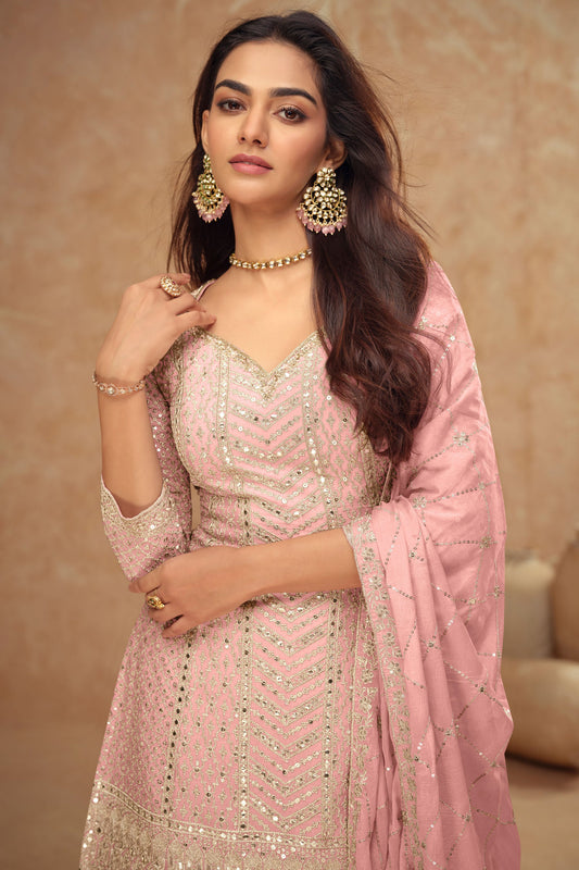 Pink Readymade Heavy Work Chinon Silk Suit-SS260_2_SareeButa.com