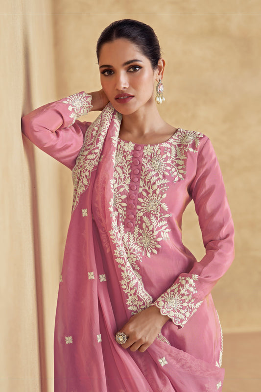 Pink Silk Readymade Sharara Suit-SS075_2_SareeButa.com