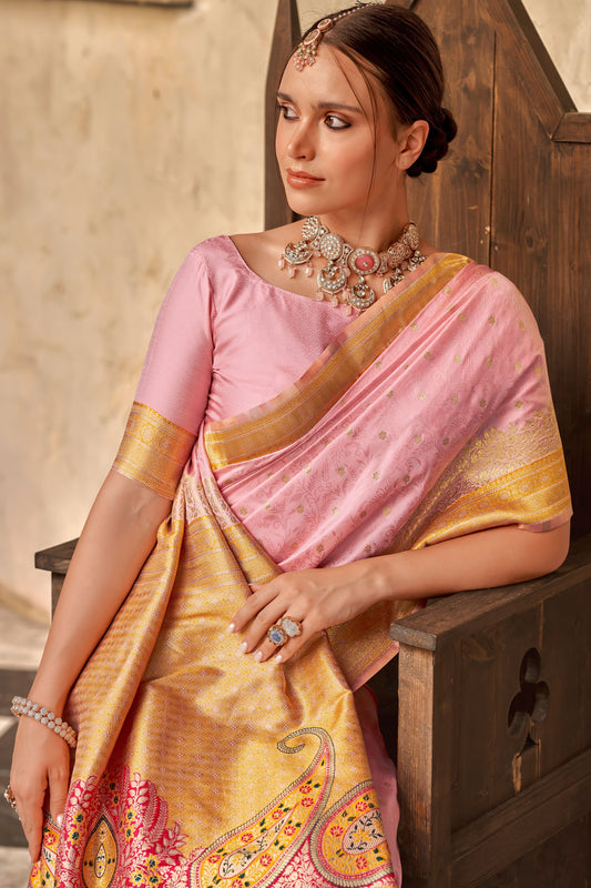 Pink Silk Saree-ZB133133_2_SareeButa.Com