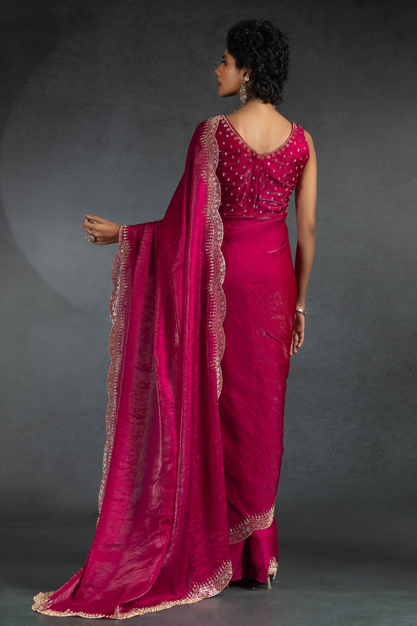 Pink Stone Work Satin Silk Saree-ZB134295_4_SareeButa.com