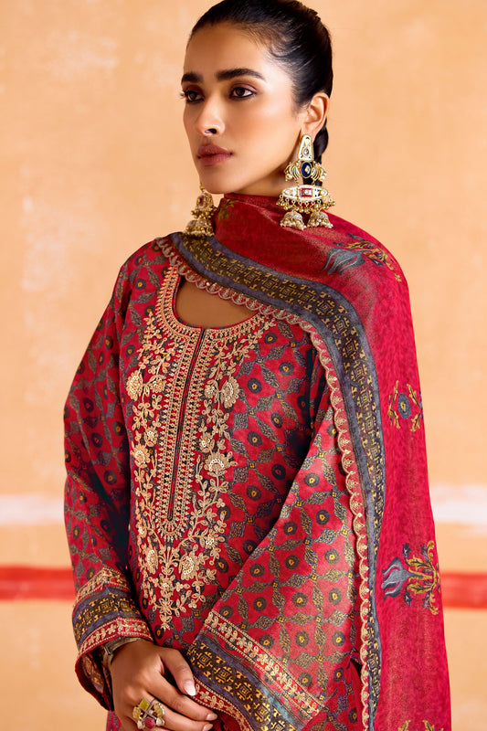 Pink Unstitched Embroidered Muslin Suit-SS199_2_SareeButa.com