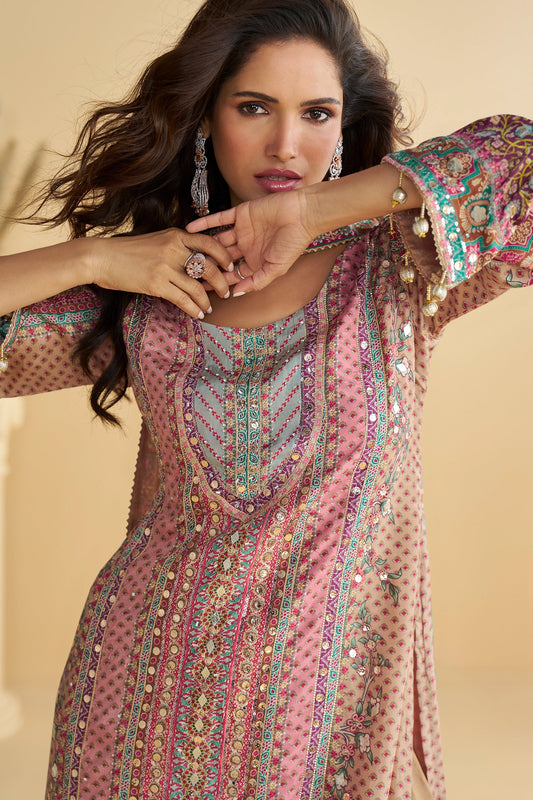 Pink Beige Readymade Printed Crepe Palazzo Suit-SAR11066_2_SareeButa.com