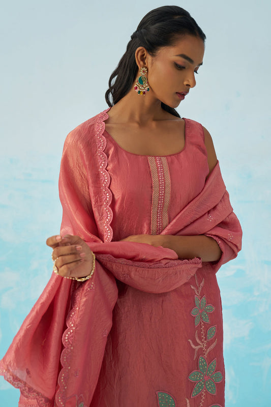 Pink Readymade Embroidered Crush Silk Suit-SS435_2_SareeButa.com